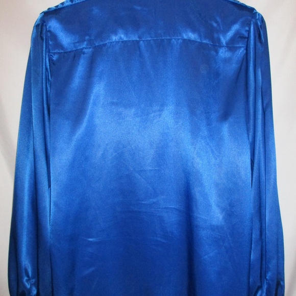 ROYAL SATIN DRESSY BLOUSE - Picture 2 of 5